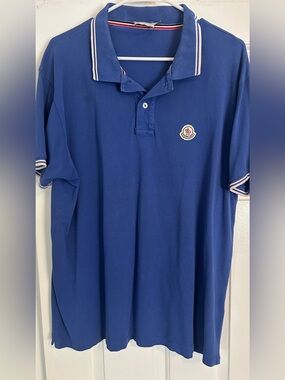 Vintage Moncler Royal Blue Men’s Short Sleeve Polo